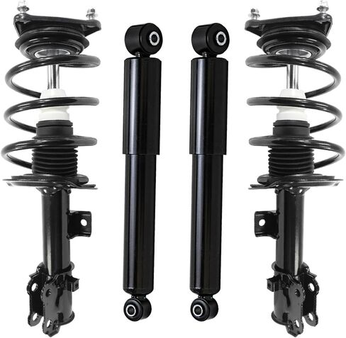 Detroit Axle - Front Struts Rear Shocks for 2014-2018 Kia Forte Forte5 2014-2016 Forte Koup, 2 Complete Struts with Coil Spring 2 Shock Absorbers Replacement Suspension Kit in Saudi Arabia