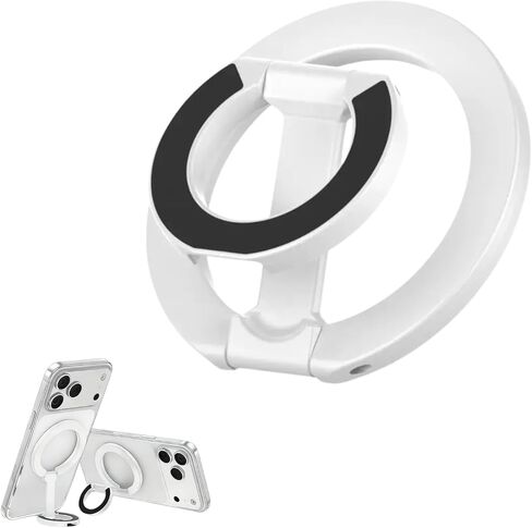 حامل قبضة هاتف مغناطيسي لحامل حلقة Magsafe، حلقة إصبع قابلة للتعديل 2026 حامل مغناطيسي قابل للإزالة بدون استخدام اليدين متوافق مع iPhone 17 16 15 Pro Max Mag Car Mounts جراب هاتف عالمي in Kuwait
