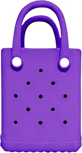 Rubber Tote Bag, Mini Rubber Beach Bag, Lightweight Washable Tote for Beach Pool Travel in Saudi Arabia