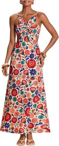 SHENHE Women's Petal Backless Maxi Dress Cut Out Sleeveless Vacation Long Linen Dresses in Kuwait