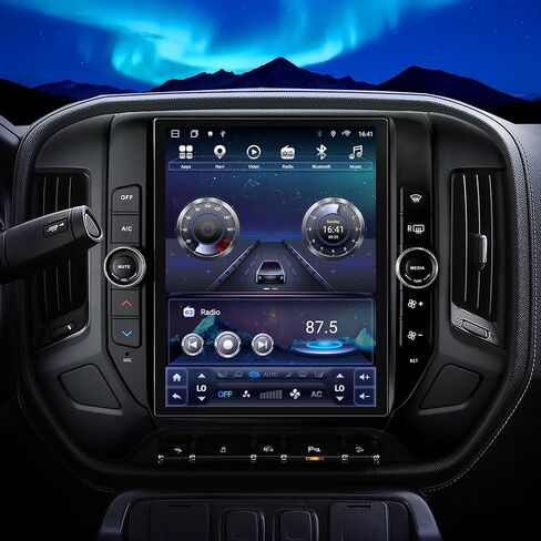 12.1" Radio Upgrade for Chevy Silverado GMC Sierra 2014-2018 8Core Sierra Stereo Android 13 T-Style Vertical Screen Headunit Wireless CarPlay Android Auto GPS 48EQ Backup Camera Mic,4+64G in Saudi Arabia