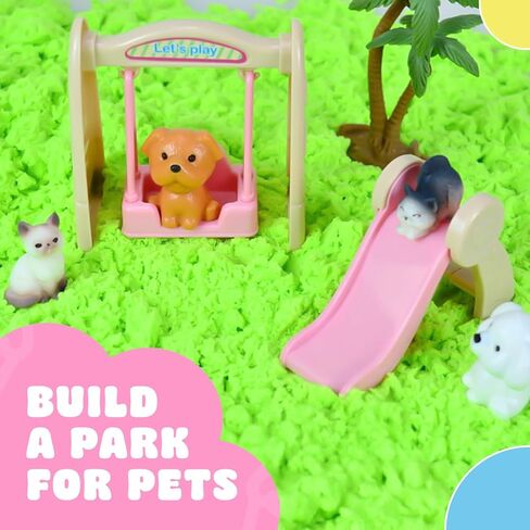 سلة حسية - مجموعة صنع الخبز والآيس كريم مع رمل لعب بوزن 3.3 رطل، وقوالب كعكة الوافل وأدوات رمل اللعب، وألعاب حسية للعب التظاهري، للفتيات والأولاد in Kuwait