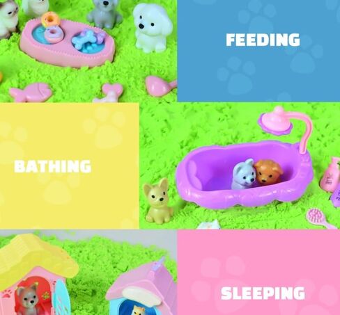 سلة حسية - مجموعة صنع الخبز والآيس كريم مع رمل لعب بوزن 3.3 رطل، وقوالب كعكة الوافل وأدوات رمل اللعب، وألعاب حسية للعب التظاهري، للفتيات والأولاد in Kuwait