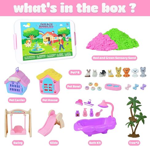 سلة حسية - مجموعة صنع الخبز والآيس كريم مع رمل لعب بوزن 3.3 رطل، وقوالب كعكة الوافل وأدوات رمل اللعب، وألعاب حسية للعب التظاهري، للفتيات والأولاد in Kuwait