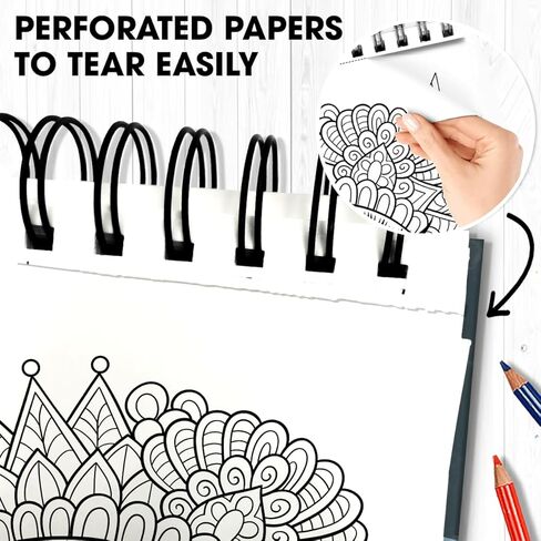 SOUTHERN LOTUS Artistic Eyes Spiral Coloring Book for Adults Women Teens to Relax Stress Relief in Kuwait