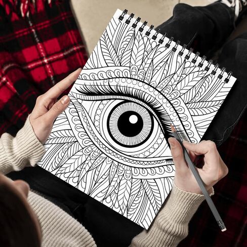 SOUTHERN LOTUS Artistic Eyes Spiral Coloring Book for Adults Women Teens to Relax Stress Relief in Kuwait