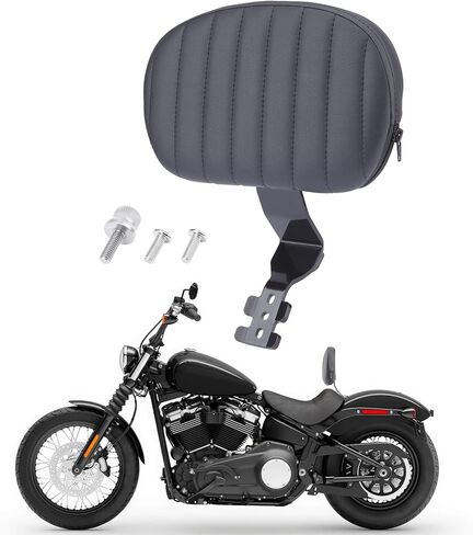 وسادة مسند الظهر للسائق والراكب الأمامي متوافقة مع Harley Softail Street Bob FXBB Standard FXST Slim FLSL 2018-2025، أسود B in Kuwait