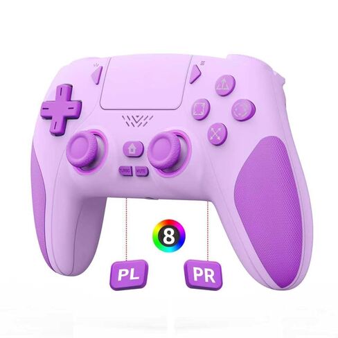 Kamylorus Wireless Controller for PS-5, Gaming Controller for PC with Hall Effect, Programmable/Remap/Turbo, Dual Vibration, 3.5Mm Audio Jack, 6-Axis Motion Control Gamepad with Speaker(Black) in Kuwait