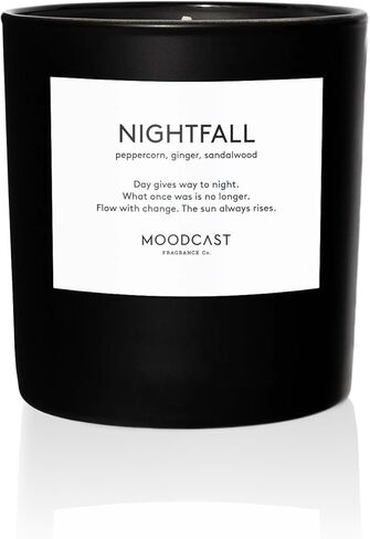 Moodcast Nightcap Scented Candle – Aesthetic Candle for Home, Rum, Black Plum & Tonka, Clean Coco Wax Blend, Vegan, Paraben-Free, 45-Hour Long Lasting Burn – 8oz in Saudi Arabia