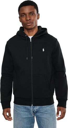 POLO RALPH LAUREN Men's Double-Knit Full-Zip Hoodie (XL) Black in Saudi Arabia