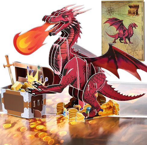 بطاقات منبثقة بتصميم Coralogo T-Rex Roaring - بطاقة تهنئة رائعة على شكل ديناصور ثلاثية الأبعاد مع مظروف لمحبي الديناصورات والأطفال والرجال والأب وهدية ديناصور مضحكة لعيد الميلاد وعيد الحب واللحظات الخاصة in Kuwait