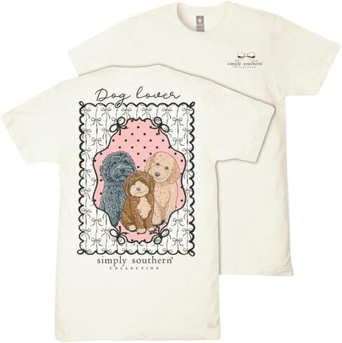 Simply Southern Dog Lover - Black Bows - Adult T-Shirt in Saudi Arabia