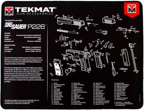 TekMat Ultra 20 Premium 15" X 20" - 1/4" Thick Oil Resistant Non-Slip Waterproof Stitched Edges Handgun Cleaning Mat for use with SIG SAUER in Saudi Arabia