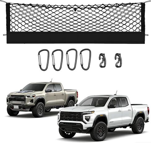 Truck Bed Cargo Net Truck Netting Fit for GMC Sierra/Chevy Silverado 1500 2500 3500HD 2013-2026 Pickup Tailgate Organizer Net Heavy-Duty Elastic Truck Storage Grocery Mesh Net-Envelope Style in Saudi Arabia