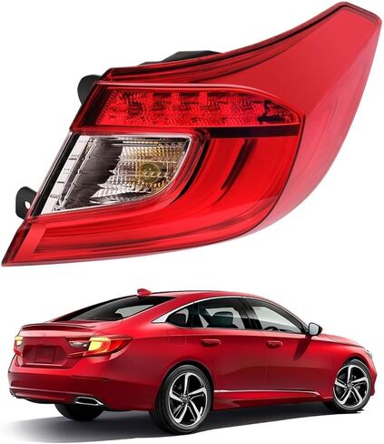 ضوء الذيل الأيمن للراكب متوافق مع Honda Accord 2016 2017، مصابيح الذيل الخلفية، الضوء الخلفي لإشارة الانعطاف للفرامل اليمنى، استبدال المصباح الخلفي لجانب الراكب HO2805108 in Kuwait