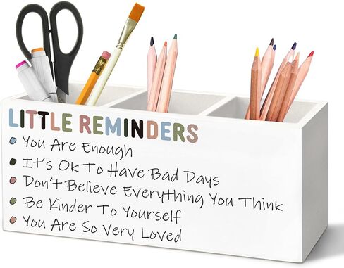 Therapist Office Decor Pen Holder for Desk, Counselor Gifts Pencil Organizer, Safe Space Sign Wooden Pen Holder Desk Accessories Decor for Home Counseling Mental Health Office in Saudi Arabia