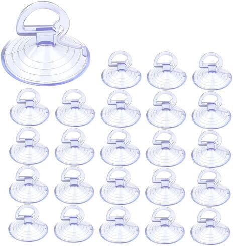 24 قطعة من كوب شفط الزجاج الأمامي للسيارة، كوب شفط PVC لنوافذ السيارة، مناسب للسيارات والمطابخ والحمامات والمكاتب (أسود) in Saudi Arabia