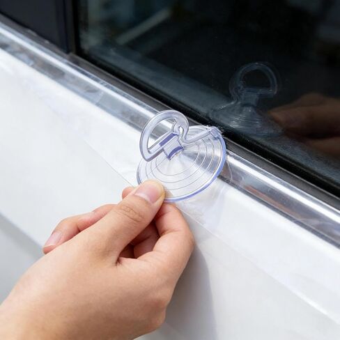 24 قطعة من كوب شفط الزجاج الأمامي للسيارة، كوب شفط PVC لنوافذ السيارة، مناسب للسيارات والمطابخ والحمامات والمكاتب (أسود) in Saudi Arabia