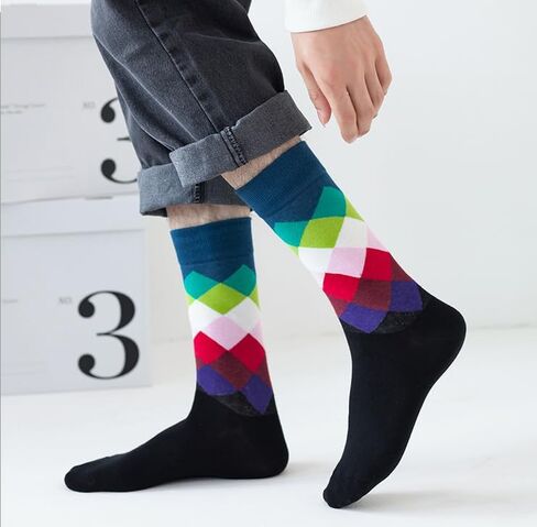 Coolwife غير تقليدي الجوارب الملونة الرياضة نمط اللباس القطن الجوارب عارضة متعة الجدة in Kuwait