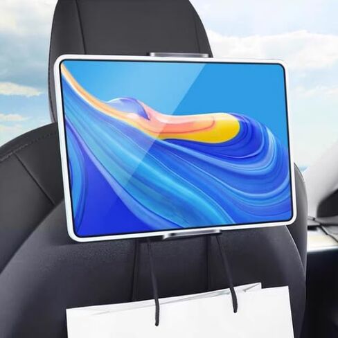 قطعتان من حامل الكمبيوتر اللوحي لمسند الرأس لطراز Tesla 3/Y، حامل الكمبيوتر اللوحي بالمقعد الخلفي الصديق، أساسيات رحلة الطريق للأطفال Pro Air 6-13 بوصة، ملحقات حامل دوران السفر قابلة للتعديل 360 درجة (قطعتان) in Kuwait