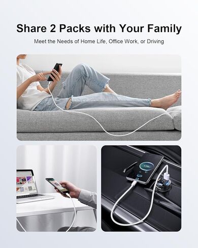 كابل USB إلى Lightning بطول 3 أقدام 2 حزمة، سلك شاحن iPhone معتمد من Apple MFi من النايلون المضفر للسيارة كابل شحن سريع من Apple سلك شحن لهاتف iPhone 14 13 12 11 Pro Max XS X 8 7Plus 6 SE iPad in Kuwait