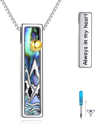 Daisy Urn Necklaces for Ashes Sterling Silver Teardrop Cremation Jewelry for Ashes Memory Jewelry for Women Men in Saudi Arabia