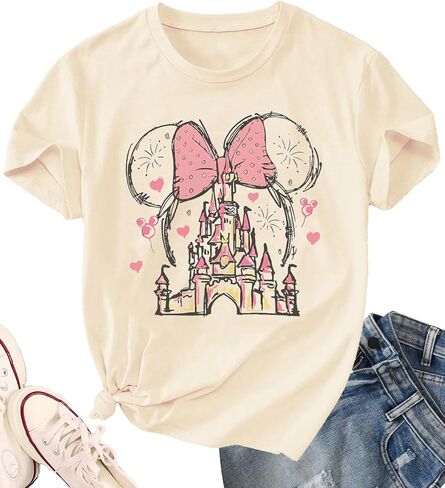 Magical Castle Graphic Tee for Women Magic Kingdom Family Vacation T Shirt Cute Short Sleeve Casual Holiday Top in Saudi Arabia