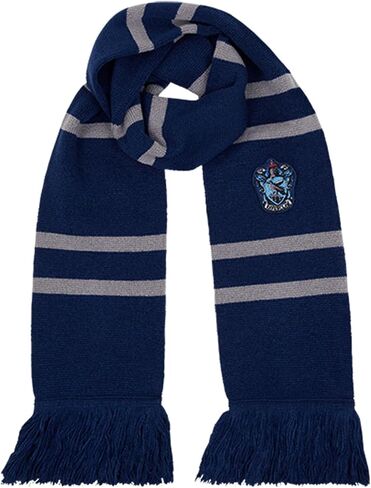 وشاح منسوج من Harry Potter Hogwarts School Crest بألوان منزلية - إكسسوار شتوي أكريليك ناعم مع رقعة مطرزة - جريفندور، سليذرين، رافينكلاو، هافلباف in Kuwait