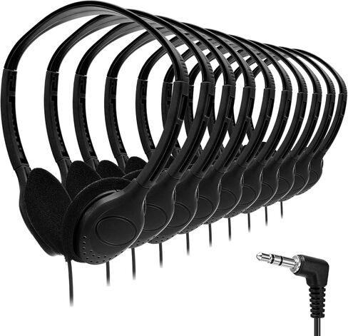 Yunsailing 30 Pack Over Ear Wired Headphones Bulk for School Classroom Student, Adjustable Headband with 3.5mm Jack, Lightweight Design Earphones for Classroom Learning and Testing (Multicolor) in Saudi Arabia