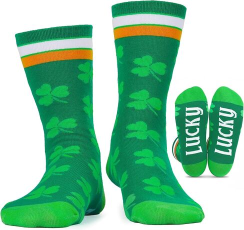 جوارب Vechog St. Patrick's Day للرجال والنساء - جوارب Lucky Green Shamrock in Kuwait