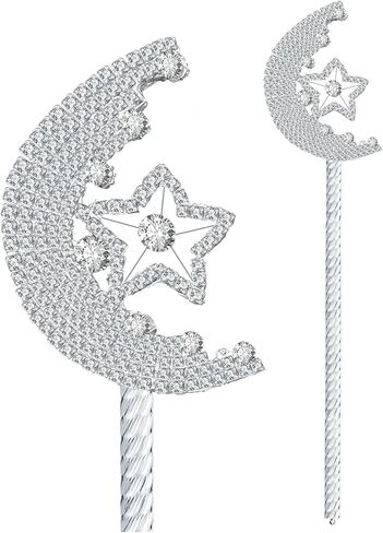 Fantasy Princess Scepter Prop Silver Gold Wizard Staff Cosplay Wand Halloween Costume Accessory in Saudi Arabia