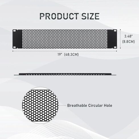 لوحة فارغة بفتحة تهوية 1U، حامل لوحة فارغة على حامل معدني لحاوية حامل الخادم مقاس 19 بوصة أو خزانة الشبكة، عبوتان in Kuwait