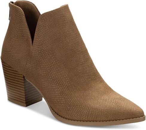 Sun + Stone Womens Eliza Faux Leather Almond Toe Ankle Boots in Saudi Arabia