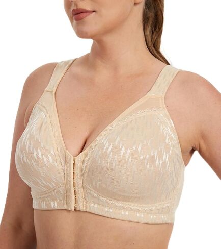 Posture Back Support Plus Size Front Closure Bra Wireless Full Coverage for Women in Saudi Arabia