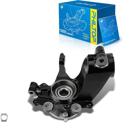 PHILTOP Front Steering Knuckle & Wheel Bearing Hub Assembly Compatible with Ford Focus 2012-2018,Driver Side BR935005LK in Saudi Arabia
