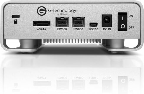 محرك الأقراص الصلبة الخارجي G-Technology سعة 2 تيرابايت مع eSATA، USB 2.0، Firewire 400، Firewire 800 Interfaces 0G00203 in Kuwait