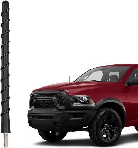 هوائي مطاطي قصير متوافق مع Ram 1500 Dodge Jeep، هوائي جوي مطاطي مرن مقاوم لغسيل السيارات مقاس 7 بوصات، استبدال سارية هوائي راديو شاحنة بيك اب # 56038725AC in Kuwait