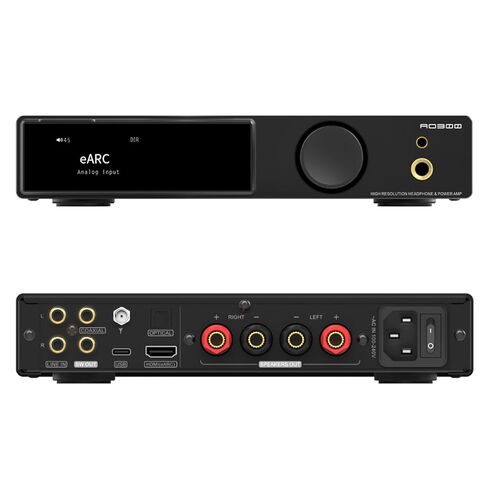 SMSL AO300 PRO Power Amplifier, CS43131 165W DAC Amp, USB/Coax/Opt/HDMI eARC/RCA to 2.1 Channel Speaker/Subwoofer, 4.4mm/6.35mm Headphone Amp, MQA DAC Amp, Silver in Saudi Arabia