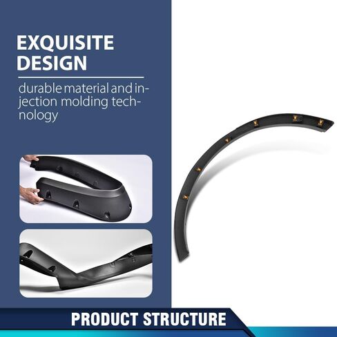 PIT66 Rear Right Fender Trim Molding Passenger Side Compatible with Ford Escape SEL/S/SE/Titanium 2013-2016 CJ5Z78290A60AA, FO1791116 Black PP in Saudi Arabia