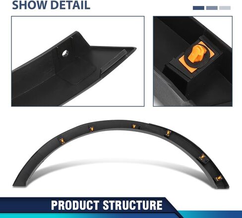 PIT66 Rear Right Fender Trim Molding Passenger Side Compatible with Ford Escape SEL/S/SE/Titanium 2013-2016 CJ5Z78290A60AA, FO1791116 Black PP in Saudi Arabia