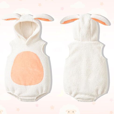 Bunny Costume Baby Girls Boys Romper Bunny Onesie Rabbit Hat Easter Outfit Toddler Animal Costume Infant in Saudi Arabia