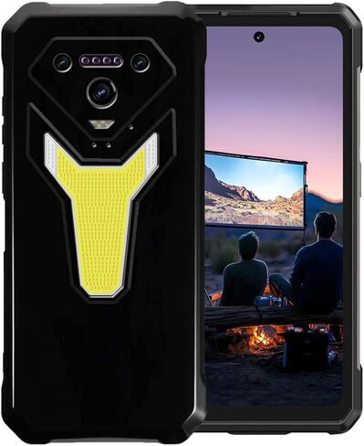 حافظة لهاتف Ulefone Armor 34 Pro + واقي شاشة زجاجي مقسى - غطاء حماية من السيليكون الشفاف الناعم المرن المقاوم للصدمات من مادة TPU (أسود) in Kuwait