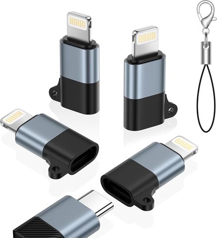 محول USB C إلى Lightning، 4 حزم من نوع USBC أنثى إلى موصل Lightning ذكر محول للشحن السريع ومزامنة البيانات متوافق مع iPhone 14 Pro Max/ Plus/13/12/11/XR/XS، وليس للصوت/OTG in Kuwait