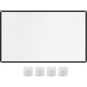 Projector Screen, 4K HD Home Movie Projection Screen, 60"|72"|84"|100"|120"|150" Anti-Crease Theater Screens Indoor Outdoor(Size:72 INCH) in Kuwait