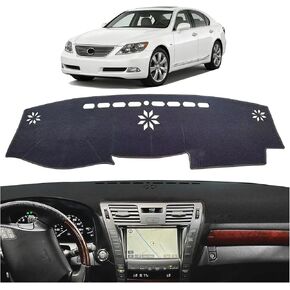 غطاء لوحة القيادة لسيارة Lexus LS460 LS600H 2012 2011 2010 2009 2008 2007 LS (لمحرك اليد اليسرى)، غطاء لوحة القيادة لملحقات Lexus الداخلية وسادة مضادة للانزلاق واقٍ من الشمس، رمادي in Kuwait