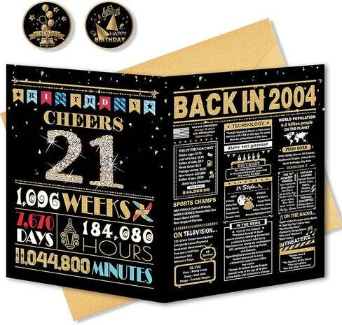 13th Birthday Card, 13th Birthday Decorations for Girls Boys, Funny Gifts for Daughter Son, Back in 2013, Black Gold Card in Kuwait