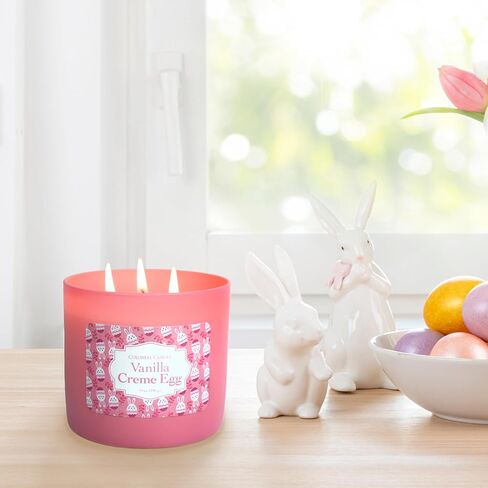 Colonial Candle Cottontail Dreams Scented Jar Candle, Easter Collection, 3 Wick, 14.5 oz - Up to 60 Hours Burn, Easter Candle, Made in The USA in Saudi Arabia