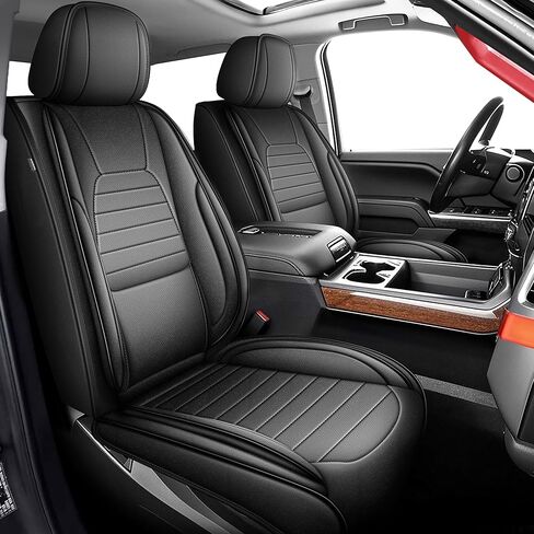 أغطية مقاعد مخصصة مناسبة لسيارة Dodge Ram 1500 2500 3500 2002-2024 2025 مجموعة أغطية مقاعد من الجلد الصناعي متوافقة مع وسائد شاحنة الكابينة العادية الرباعية (المقعد الأمامي، أسود، كرمة) in Saudi Arabia