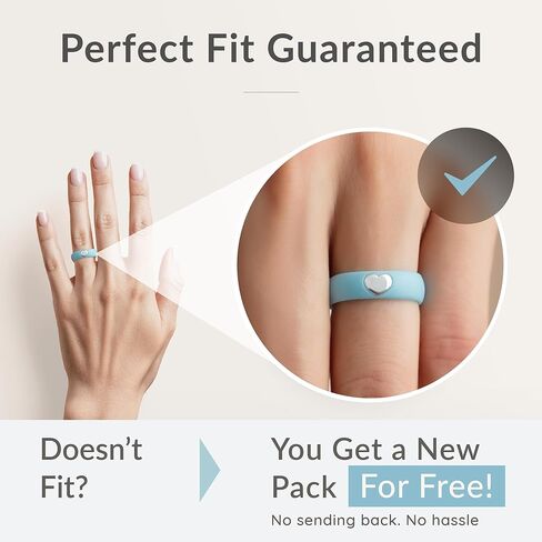 خواتم سيليكون ThunderFit للنساء، خاتم زفاف من السيليكون مع قلب مطلي بالذهب عيار 14 قيراط، عرض 5.5 مم، خواتم خطوبة مطاطية بسمك 2 مم in Saudi Arabia