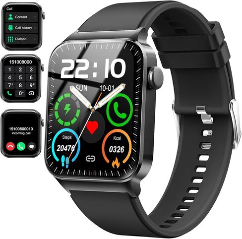 Smart Watch for Men Women Answer/Make Calls, 1.96" HD Fitness Watch with Heart Rate Monitor Sleep Monitor, 113+ Sports Activity Trackers with Step Counter, IP68 Waterproof, Smartwatch for Android/iOS in Saudi Arabia